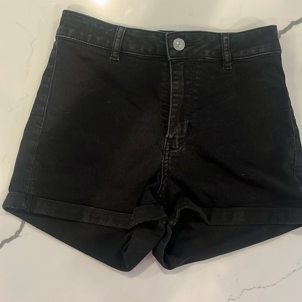Divided H and M black Jean stretchy shorts